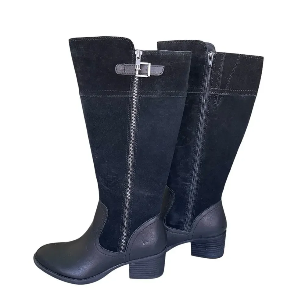 B.o.c Born Concept Austell Suede and Synthetic Double Zip Knee High Boots 8 M